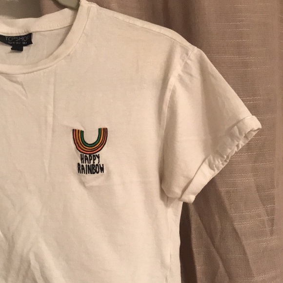 Happy Rainbow Cut off Tee 🌈 - Picture 3 of 6